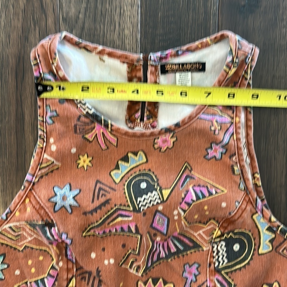 Billabong Designers Closet Women’s Aztec Sleeveless Crop Top Y2K Boho Size S - Picture 3 of 7